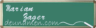 Marian Zager Visitenkarte